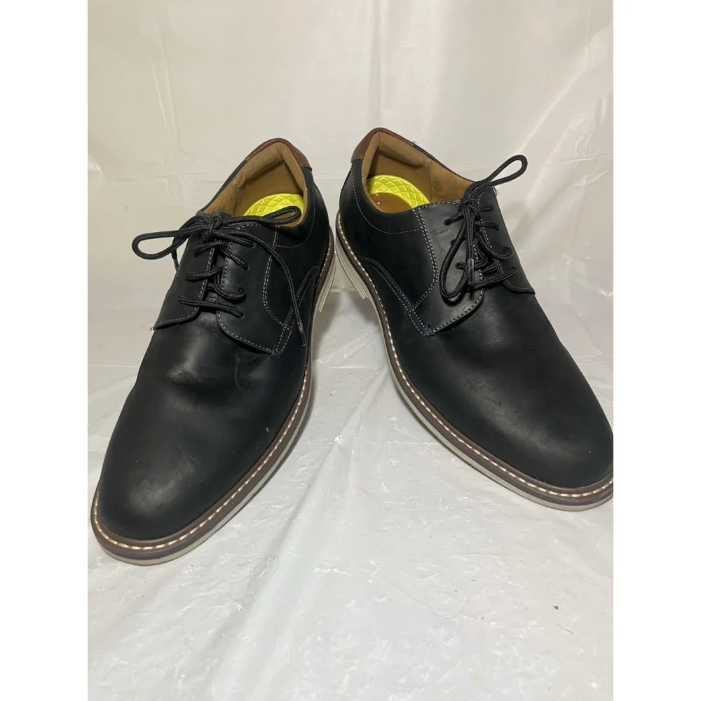 Size 9 W Florsheim Norwalk Plain Toe Oxford Black